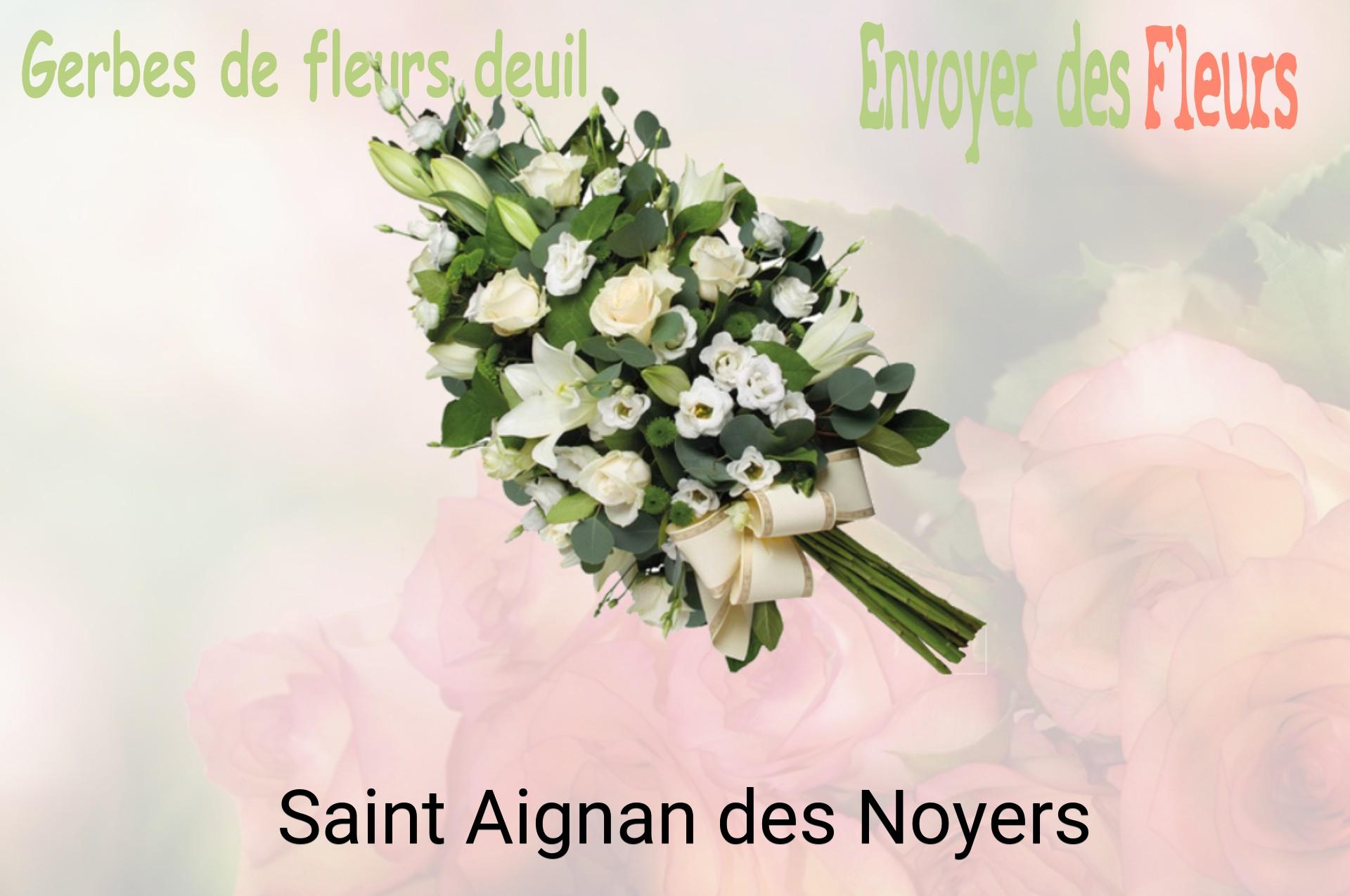Gerbe de fleurs de deuil livrée à Saint-Aignan-des-Noyers